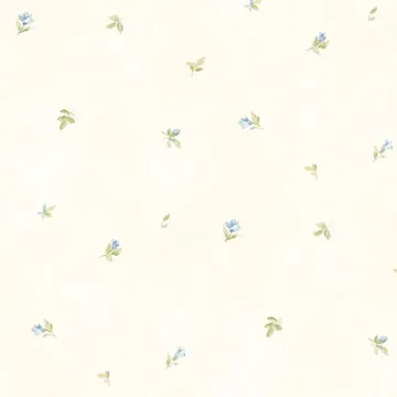 AB42406 Camille's Mini Wallpaper Cream, Blue, Green Abby Rose 3 Norwall Wallcovering