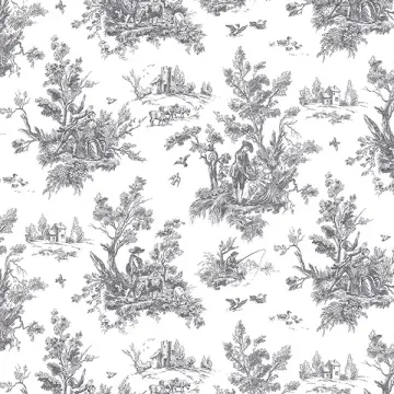 AB42413 Toile Wallpaper Black Abby Rose 3 Norwall Wallcovering