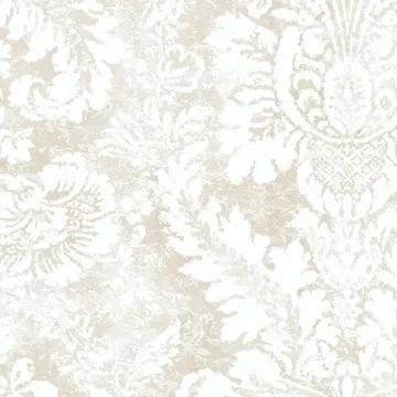 AB42421 Valentine Damask Wallpaper Taupe Abby Rose 3 Norwall Wallcovering