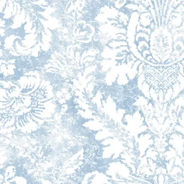 AB42422 Valentine Damask Wallpaper Blue Abby Rose 3 Norwall Wallcovering