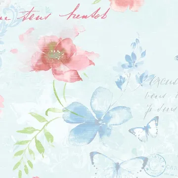 AB42433 Memento Wallpaper Blue, Pink Abby Rose 3 Norwall Wallcovering