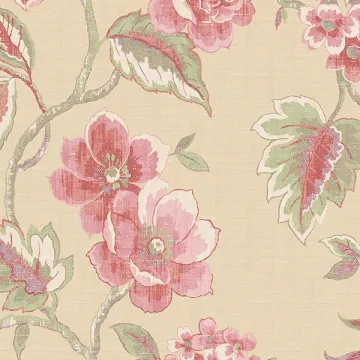 AB42438 Chloe Wallpaper Beige, Green, Pink Abby Rose 3 Norwall Wallcovering