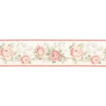 Pink Rose Wallpaper Border