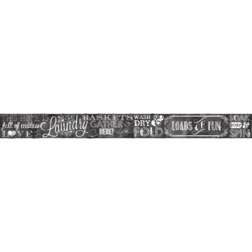 Country Keepsakes Laundry Chalkboard Border Wallpaper