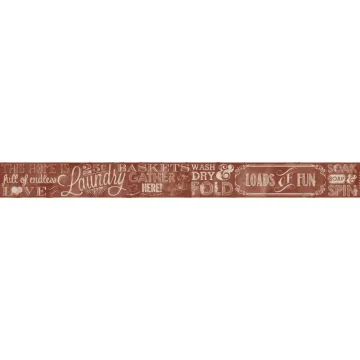 Country Keepsakes Laundry Chalkboard Border Wallpaper
