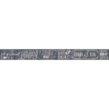 Country Keepsakes Laundry Chalkboard Border Wallpaper