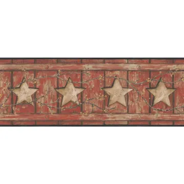 Country Keepsakes Country Cutout Star Wallpaper Border