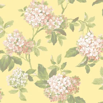 Ashford House Blooms Hydrangea Wallpaper