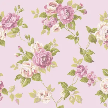 Ashford House Blooms Garden Rose Trail Wallpaper