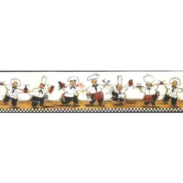 Black Artworks Chef Wallpaper Border