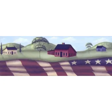 Americana Flag Wallpaper Border