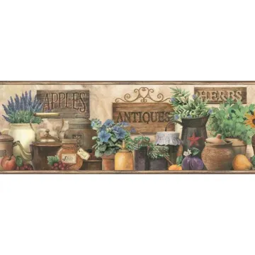 Antiques & Signs Country Border - Chesapeake Wallcovering