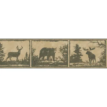 Stuart Grey Metalworks Stamped Blocks Wallpaper Border Chesapeake BBC48501B