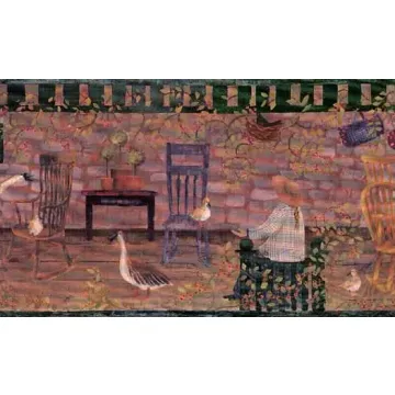 Country Porch Wallpaper Border