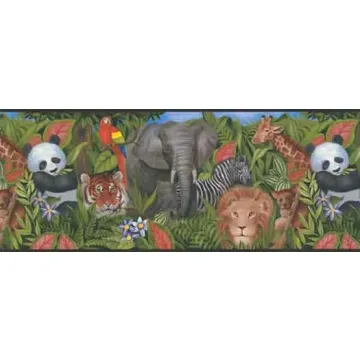 Jungle Animal Wallpaper Border