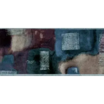 Silver Abstract Art Wall Paper Border