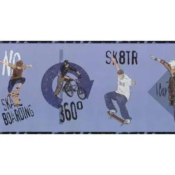 Skateboard Cycling Wallpaper Border