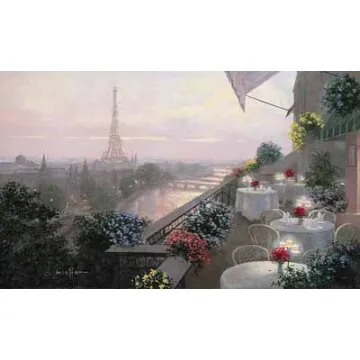 A Dinner on the Terrace Wallpaper Mural