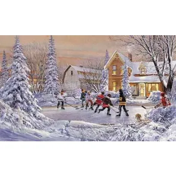 Ice Hockey Pond Wallpaper Mural