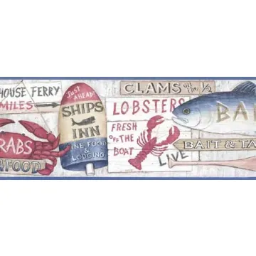 Seafood Restaurant Wallpaper Border