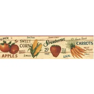 Fresh Produce Wallpaper Border