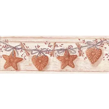 Off White Cookie Cutter Wallpaper Border