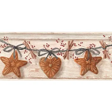 Off White Cookie Cutter Wallpaper Border