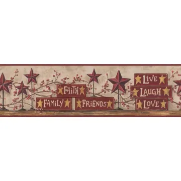 Hearts & Crafts Iii Stars & Blocks On Shelf Border