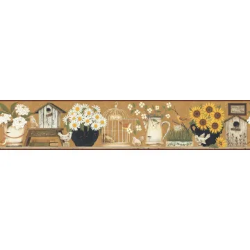 Hearts & Crafts Iii Garden Shelf Border- 1 ROLL LEFT
