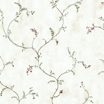 Hearts & Crafts Iii Small Vine With Berries Wallpaper