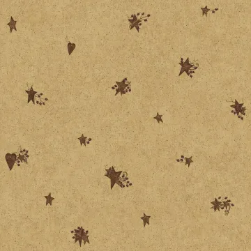 Hearts & Crafts Iii Tin Star & Heart Wallpaper