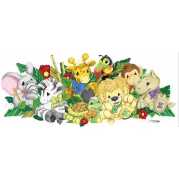 Zootles Peel and Stick Jumbo Mural 01538