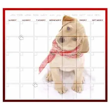 Puppy Jotz Dry Erase Calendar