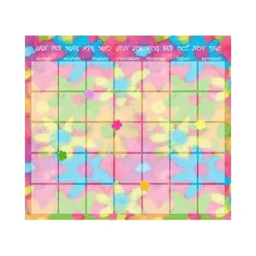 Funky Floral Jotz Dry Erase Calendar