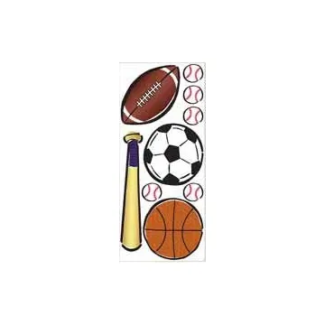 Lets Play Ball Peel and Stick Appliques