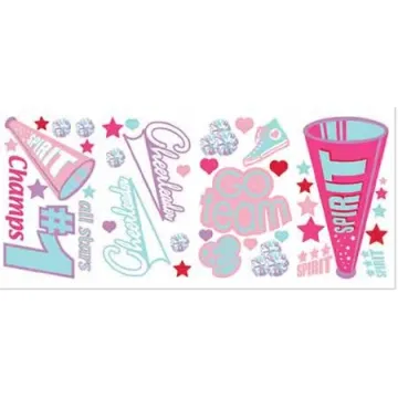 Cheerleader Peel and Stick Appliques