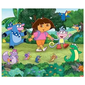 Dora The Explorer and Friends Wall Mural