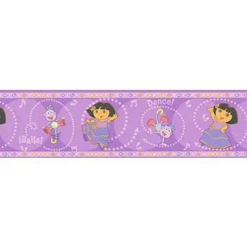 Pink Dora Dancing Wallpaper Border