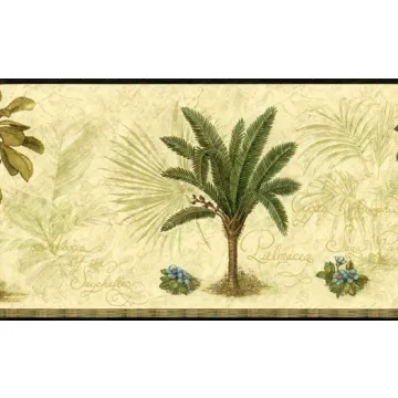 Tan Palm Tree Wallpaper Border