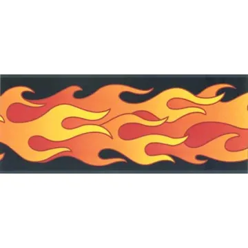 Orange Flame Wallpaper Border