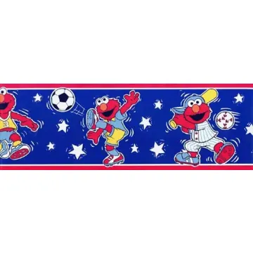 Sesame Street Red Elmo Wallpaper Border