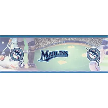 Florida Marlins Baseball Logo Wallpaper Border