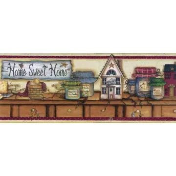 Home Sweet Home Wallpaper Border- 2 Rolls Left