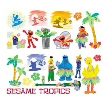 Sesame Street Tahiti Tropical Wall Appliques