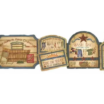 Wash Day Die Cut Wallpaper Border AAI08081B