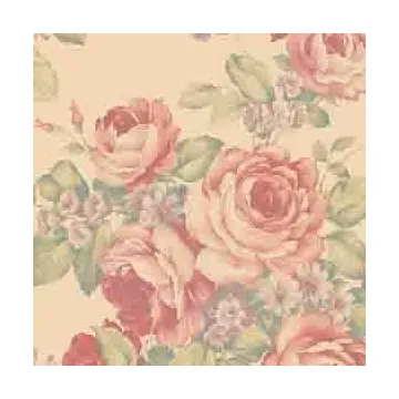 Cluster of Roses Tan and Coral Wallpaper - Norwall Wallcoverings