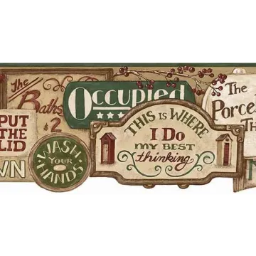 Do Not Disturb Green Wallpaper Border