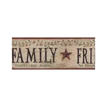 Faith Family Friends Country Wallpaper Border