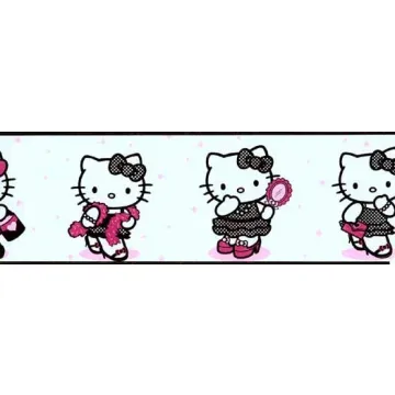 Hello Kitty White Dressed Up Wall Border