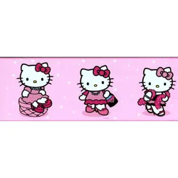 Hello Kitty Pink Dressed Up Wall Border